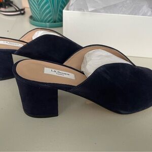 LK Bennett Women's Navy Suede Mules